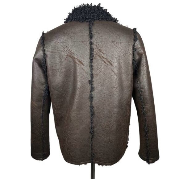 SOSKEN Studios X Marisa Minicucci Faux Suede Leather Jacket Sz Medium - Picture 5 of 6